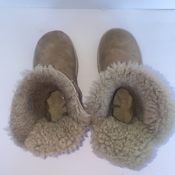 UGG Sheepskin Bailey Bow Selene S/N Grey Boots - Sz 7 - Picture 4 of 8